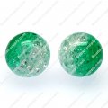 Acrylic Crackled beads ,Round Beads 8mm ,green color