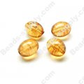 Amber color Olive Beads 11x14mm