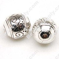 Antique Silver Plated Acrylic Beads 20x19mm