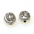 Bead,antiqued"pewter" (zinc-based alloy), 5x9mm Dragon . Sold per pkg of 1000