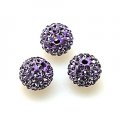Beads,Pave Polyclay Round Beads 8mm , Violet