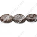 China Snowflake 10x14mm Oval Shape Beads