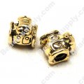European Style Beads,18k Antique Gold,Dog Face