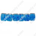 Millefiori Glass Multi-Flower Cubic Beads 8x8 mm