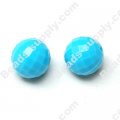 Solid Sapphire Color Acrylic Football Beads 12mm