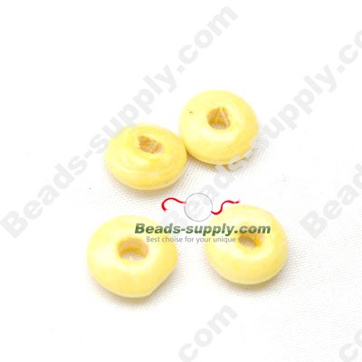 Wood Disc Bead 3x11mm - Click Image to Close