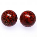 Bead,20mm leopard print acrylic round beads.Orange color,sold of 102 pieces