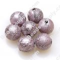 Bead,acrylic shimmering beads,Lt purple,wrinkle Round Beads 4mm