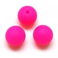 Beads,Silicon Beads,12mm Round Beads,Hot Pink