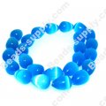 Cats Eye Teardrop Beads 11x15mm,Blue