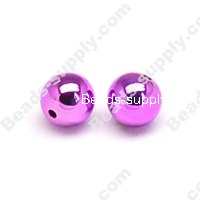 Colorful Plated Round Beads 14mm