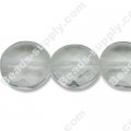 Glass 15mm Faced Round Shape Beads