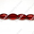 Glass Beads Faced Olive 8x13 mm A-grade
