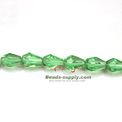 Glass Beads Faced Teardrop 6x8 mm - Click Image to Close