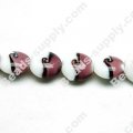Glass Silver Foiled Coin Beads 20mm