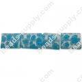 Millefiori Glass Multi-Flower Flat Rectangle Beads 10x12 mm