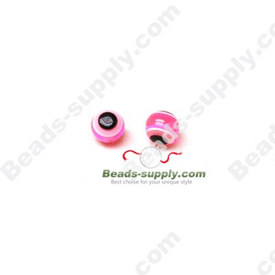 Resin beads,cat eye 8mm Pink - Click Image to Close