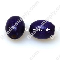 Wood Rice Bead 13*17mm Purple