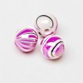 Bead, acrylic, fuchsia, 10mm painted round . Sold per pack.