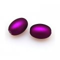 Beads,Satin Beads , 13*18mm Oval Beads , Purple