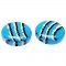 Beads,stripes damasks resin coin beads ,11x25mm,blue color