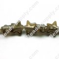 Glass Silver Foiled Star Beads 18mm
