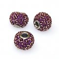 Indonesia Jewelry Beads, 13x15mm,purple handmade beads,sold of 20 pcs