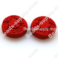 Lacquer carving Beads ,7*20mm Flower