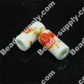 Porcelain Tube Beads 9x17mm
