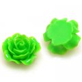 Resin Flower Cabochon, layered, green ,more colors for choice, 18mm, Sold by 200 pieces