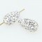 Rhinestone Clay Pave Beads, Teardrop shape, with A grade rhinestone,white, 8*15mm, Hole:Approx 1.4mm, Sold by 5 PCS