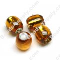 Silver Foiled Transparent Plastic Beads