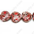 Synthetic Turquoise Heart Beads,Red