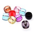 Top quality transparent acrylic faceted spacer beads 13x11mm acrylic beads,plain color transparent beads