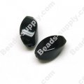 black agate(natural), 9X18mm Twist beads