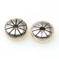 Bead,antiqued"pewter" (zinc-based alloy), 3x10mm flat coin. Sold per pkg of 1000