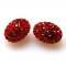 Bead,polyclay and crystal,11*15mm oval pave beads,siam color,sold 20 Pcs Per Package
