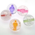 Bead,transparent inside color with air bauble,18mm round beads,Mixed color