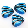 Beads,stripes damasks resin heart beads ,10x21mm heart beads,aquamarine color