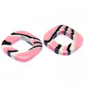 Beads,stripes damasks resin square beads ,4x22x22mm ,pink color