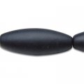 Brazil Black Stone 15x40mm Olive Shape Beads