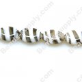 Foiled glass Oval Beads 14*18mm Gray