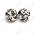 Metal Wired Silver Plated Beads 20mm