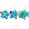 Millefiori Glass Multi-Flower Star Beads 10 mm