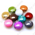 Acrylic Beads, Brightness Beads , Mixed Color ,Flat Round 11*17m