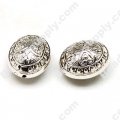 Antique Silver Plated Acrylic Beads 22x18x14mm