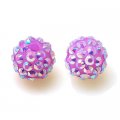Bead,Round Resin Pave Beads,Lt Purple Base,Lt Purple AB,Sold 100 Pcs Per Package
