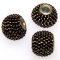 Indonesia Jewelry Beads, Drum shape,handmade beads with colorful ball chain,black