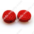 Lacquer carving Beads ,7*15mm ,Good Fortune