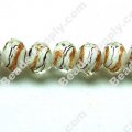 Briolette Lampwork Beads 6*8mm,White